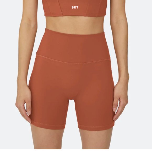 SET ACTIVE Pants - Set Active SPORTBODY™ BIKE SHORTS Terracotta